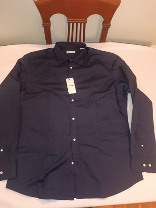Camisa Jack & Jones Slim Fit Azul Talla XL