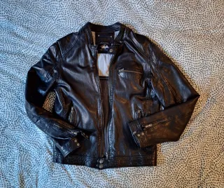 Chaqueta Biker Piel Daytona Negra