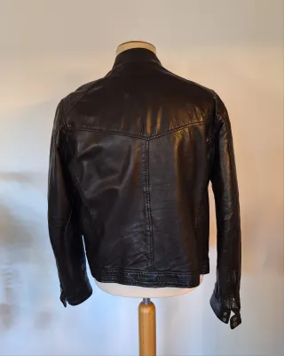 Chaqueta Biker Piel Daytona Negra