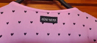 Vestido cruzado Aire Retro estampado corazones