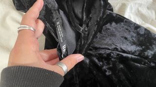 Vestido negro terciopelo halter