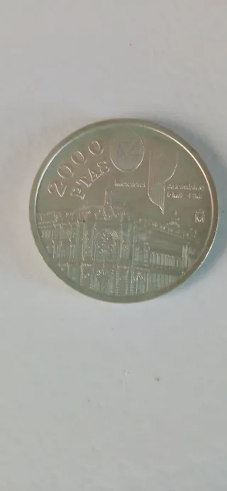 Moneda 2000 Pesetas Plata Madrid Asamblea