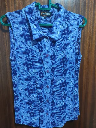 Chaleco elegante INSCENE flores seda M