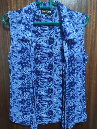 Chaleco elegante INSCENE flores seda M