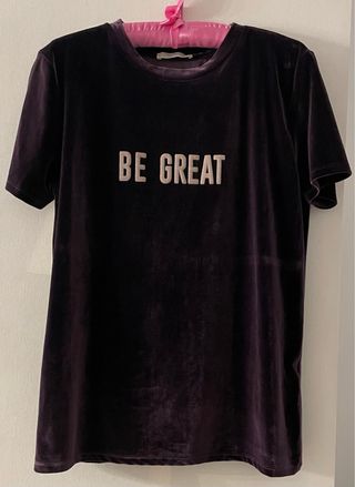 Camiseta Zara Terciopelo BE GREAT Talla M