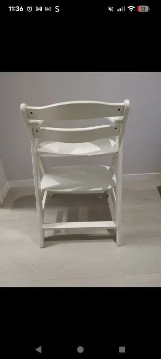 Trona Hauck madera blanca evolutiva