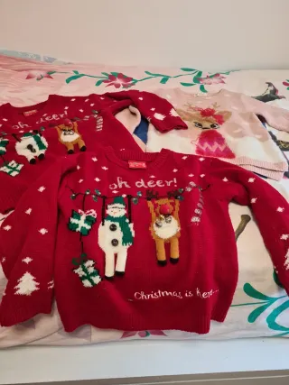 Jersey Navidad Reindeer H&M Niña Rosa Tallas 6 8