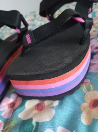 Sandalias B&W Plataforma Arcoíris