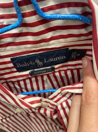 Camisa Polo Ralph Lauren Rayas Rojas y Blancas