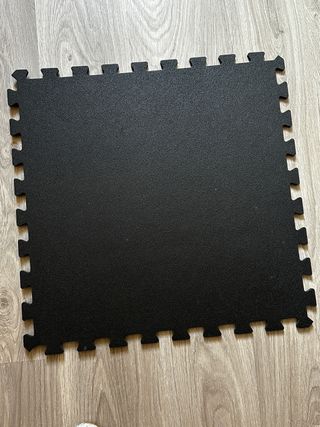 16 Losetas de caucho Decathlon negra