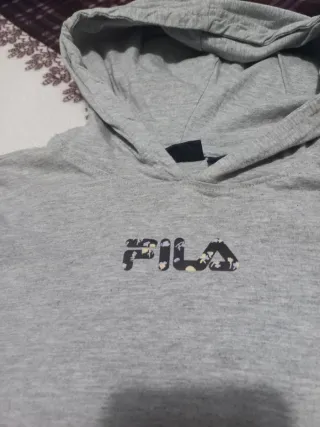 Conjunto Fila Crop Top y Shorts Gris