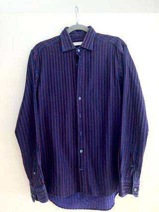 Camisa hombre Etro rayas morado/azul - IT 48