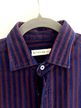 Camisa hombre Etro rayas morado/azul - IT 48