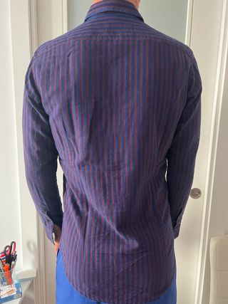 Camisa hombre Etro rayas morado/azul - IT 48