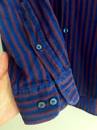 Camisa hombre Etro rayas morado/azul - IT 48