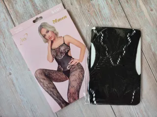Body sexy Lenceria Negro Encaje Talla Única Nuevo