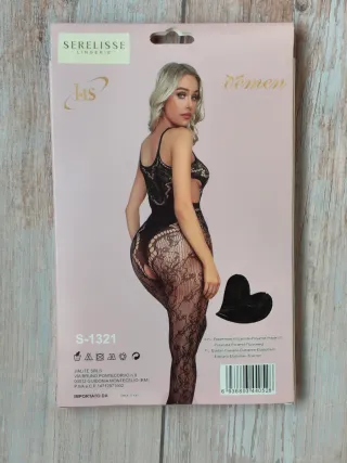 Body sexy Lenceria Negro Encaje Talla Única Nuevo