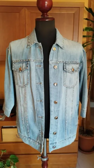 Chaqueta tejana mujer con brillantes