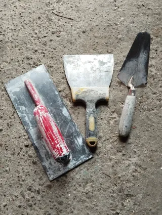 Conjunto de paletas de albañil