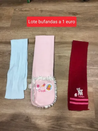Lote 3 bufandas infantiles