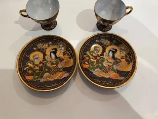 Set 2 tazze da tè in porcellana cinese