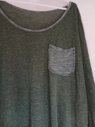 Camiseta verde manga larga T/44