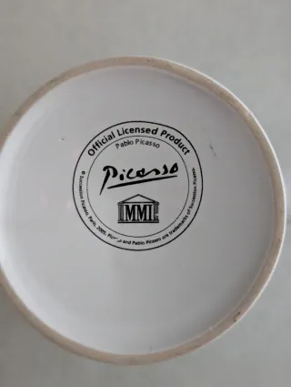 Taza de cerámica blanca Picasso
