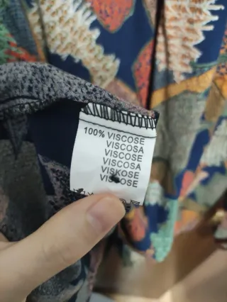 Camisa BOTELI seda estampada