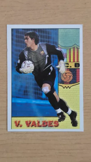 Cromo de fútbol Victor Valdés FC Barcelona (2003)