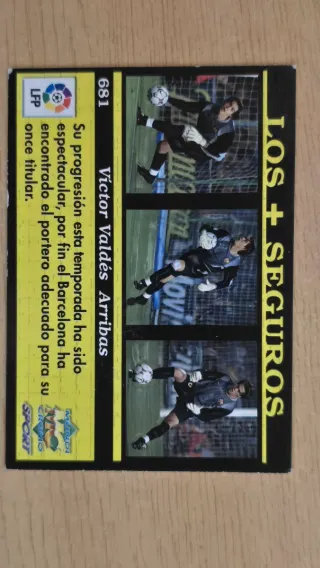 Cromo de fútbol Victor Valdés FC Barcelona (2003)