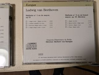 3 CDs Karajan Beethoven Sinfonías 1,3,5,6,9