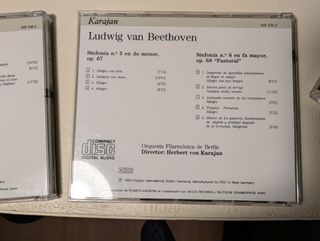 3 CDs Karajan Beethoven Sinfonías 1,3,5,6,9