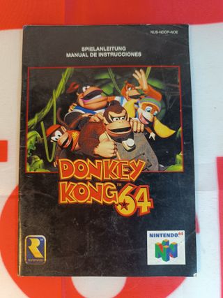 Donkey Kong 64 N64 Juego y manual PAL Multi