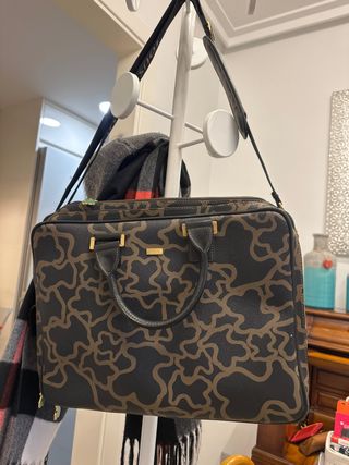 Maletín portátil TOUS Negro y Marrón