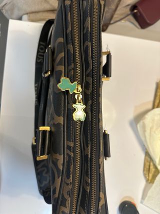 Maletín portátil TOUS Negro y Marrón