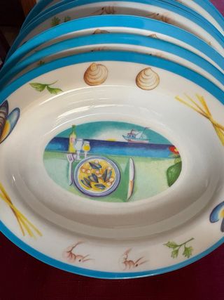 12 piatti ovali per pesce