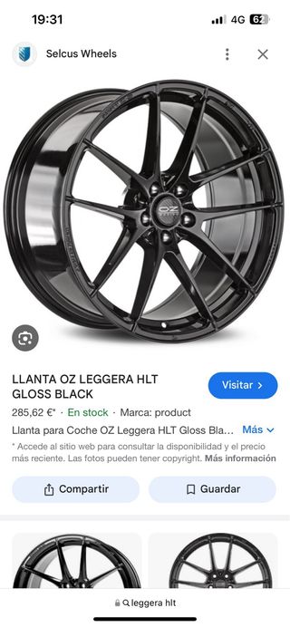 Llantas OZ Leggera HLT Gloss Black