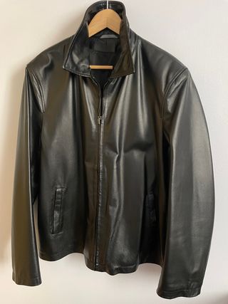 Giaccone uomo vera pelle nero