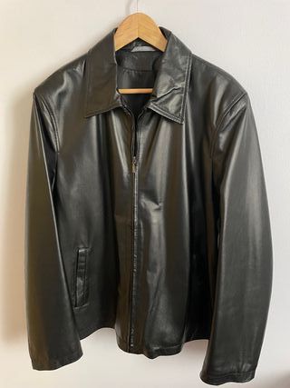 Giaccone uomo vera pelle nero