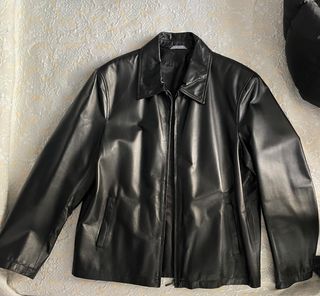 Giaccone uomo vera pelle nero