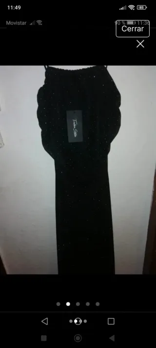 Vestido de fiesta negro brillante