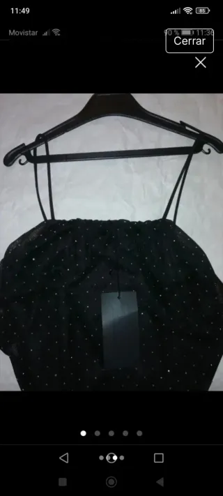 Vestido de fiesta negro brillante