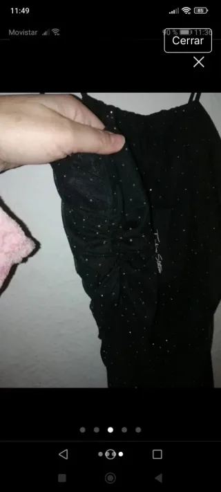 Vestido de fiesta negro brillante