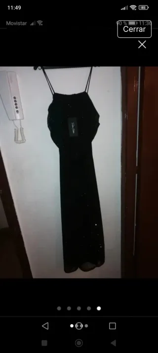 Vestido de fiesta negro brillante