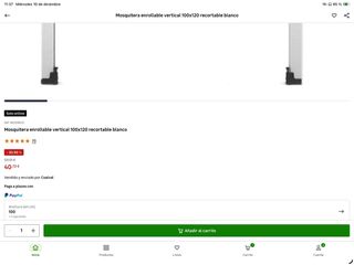 3 Mosquiteras enrollables 100x120