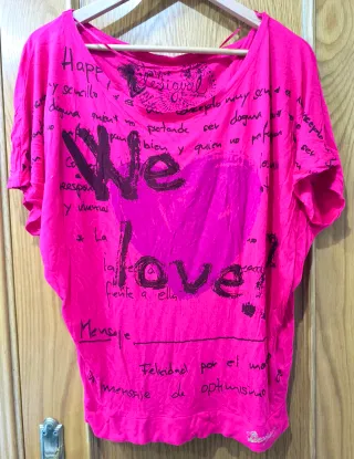 Camiseta Desigual Rosa Talla M