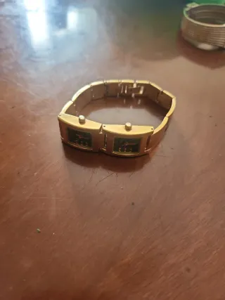 Orologio da polso Karma doppio quadrante oro