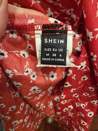Vestido Shein floral rojo