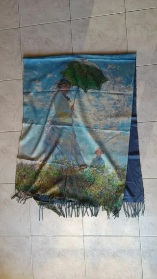 Sciarpa in Cashmere Lana Monet Art