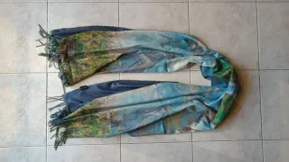 Sciarpa in Cashmere Lana Monet Art